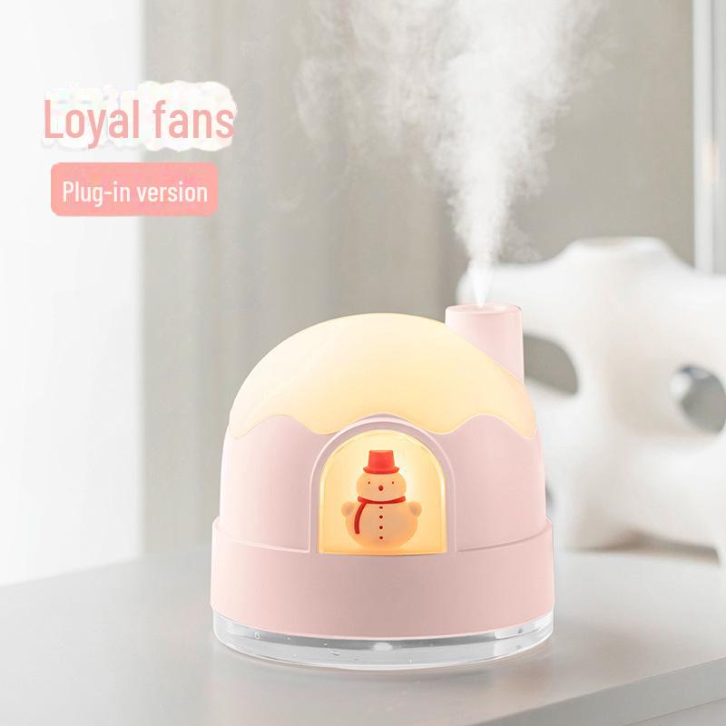 

Портативный USB увлажнитель воздуха в виде снежного домика и ночник - Милый мини настольный распылитель воздуха plug-in version розовый