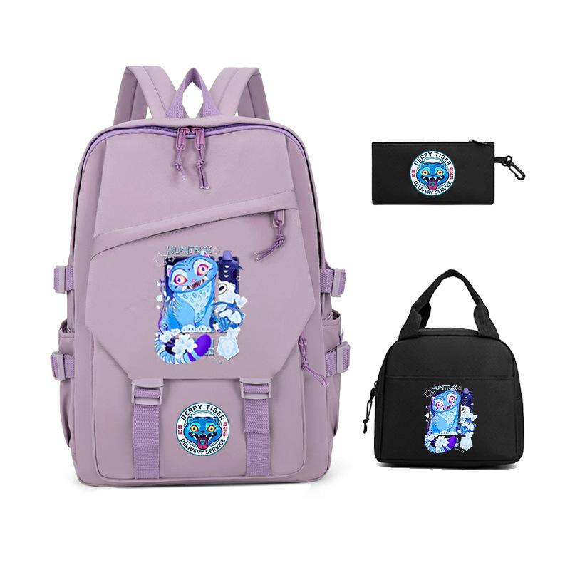 Demon Hunter Girl Group has the same peripheral cartoon printing children's backpack lightweight primary and secondary school schoolbag
