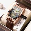 Men's Fashion Tourbillon Genuine Leather Motorcycle Watch - Waterproof & Luminous