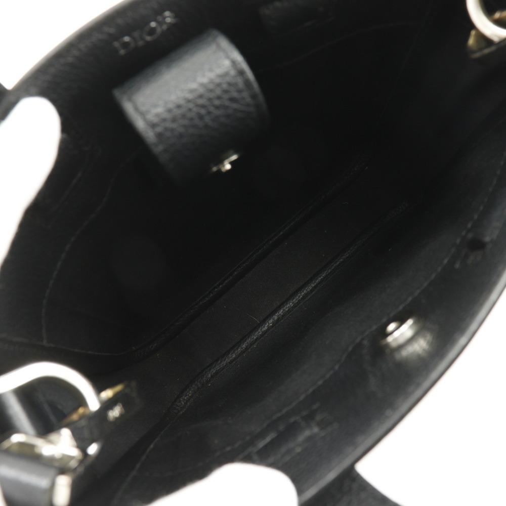 Dior Saddle Mini Tote Handbag 2WAYShoulder Bag black Calfskin Women Used