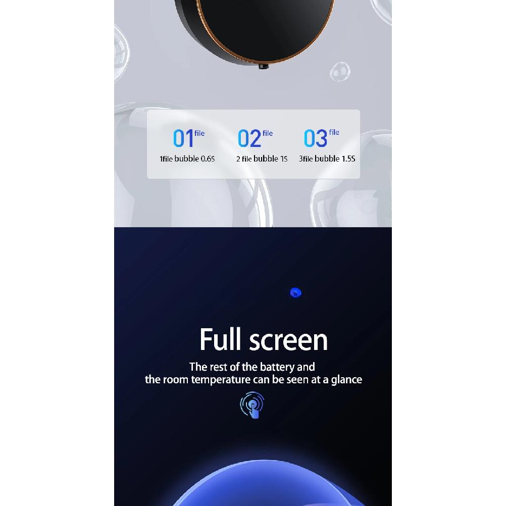 Touchless Automatic Sensor Soap Dispenser Foam Type-C Charging Smart Induction Hand Washer with Temperature Digital Display