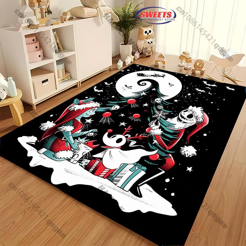 1PC The Nightmare Before Christmas Theme Carpet LivingRoom Bedroom Sofa Large Decor Mat Christmas Halloween Top 10 Holiday Gifts