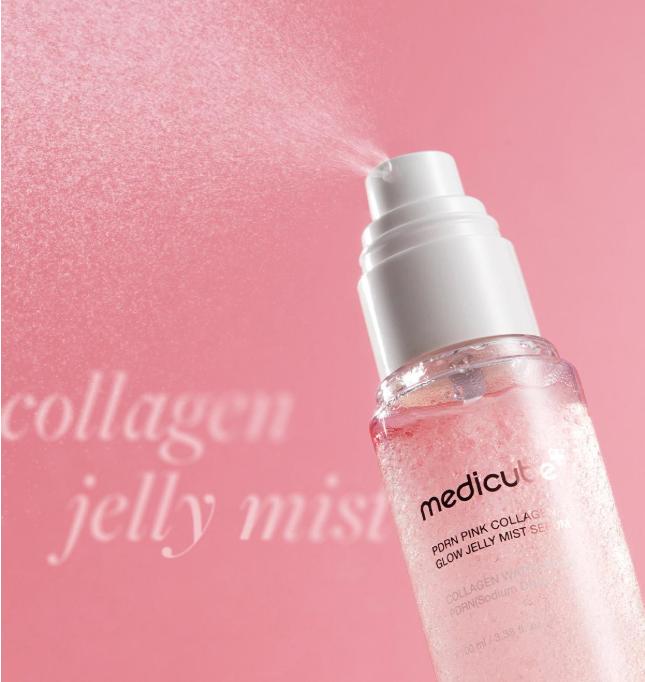 Medicube PDRN Pink Collagen Jelly Mist 100ml Glow Boosting & Makeup Setting Care