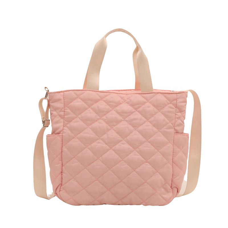 Stylish Large Capacity Tote Bag For Women In Urban Minimalist Design With Plaid Pattern