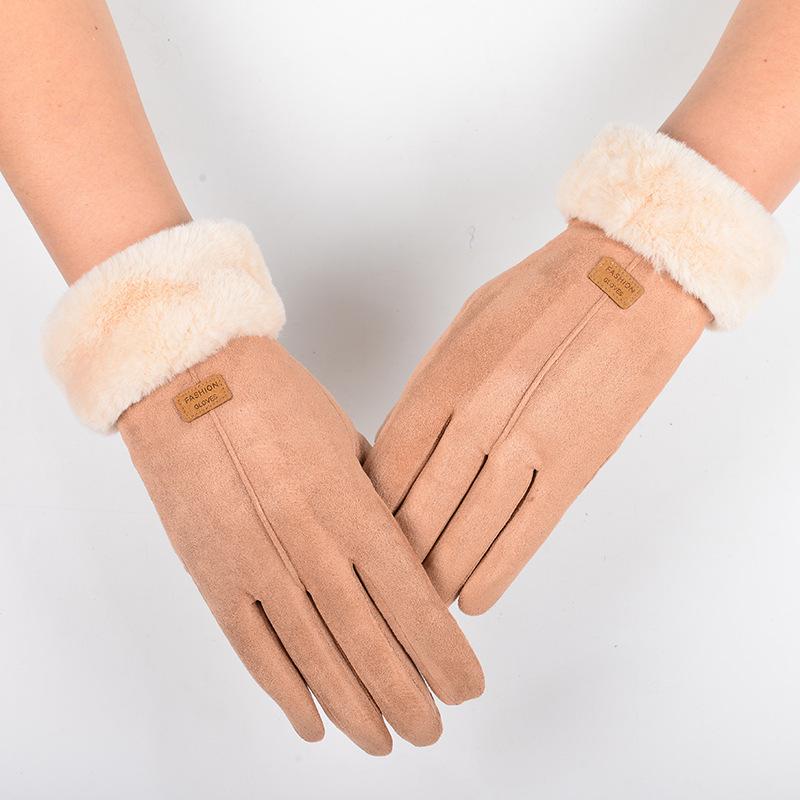 Handschuhe Herbst Winter Niedliche Pelzige Warme Handschuhe Vollfinger Handschuhe Frauen Outdoor Sport Weibliche Handschuhe