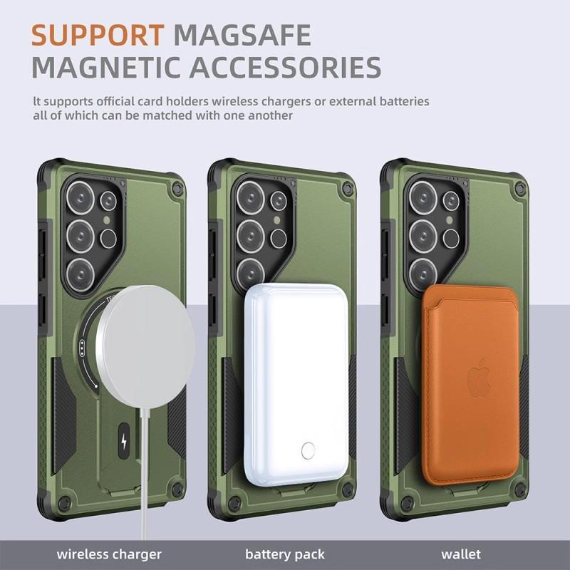 Suitable for Samsung S25 Ultra Bundesliga Magnetic Hidden Bracket Mobile Phone Case S24 Anti Fall Protection Case A35