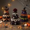 Vintage Halloweenská prošívaná látka Stromová sada DIY Patchwork Stolní stromová sada Polička na krb