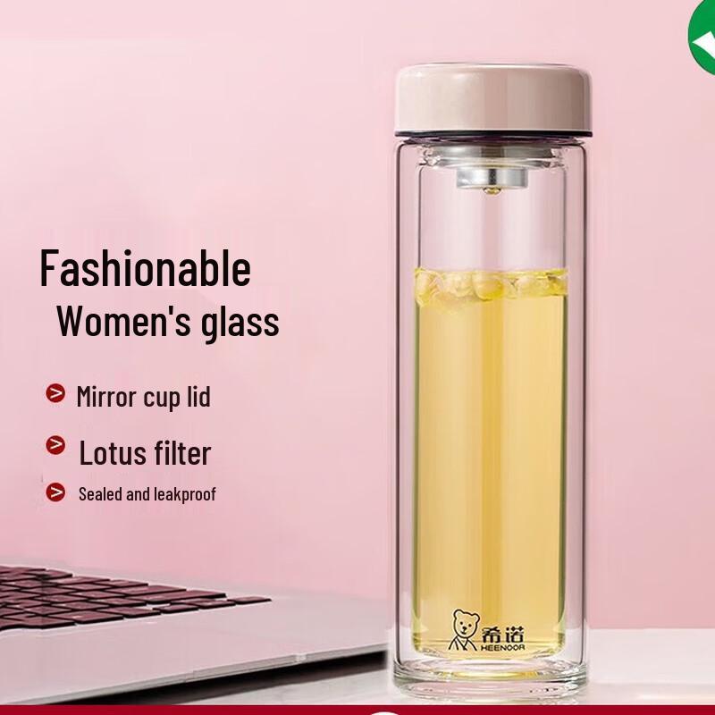 Heenoor Double-Layer Insulated Glass Cup