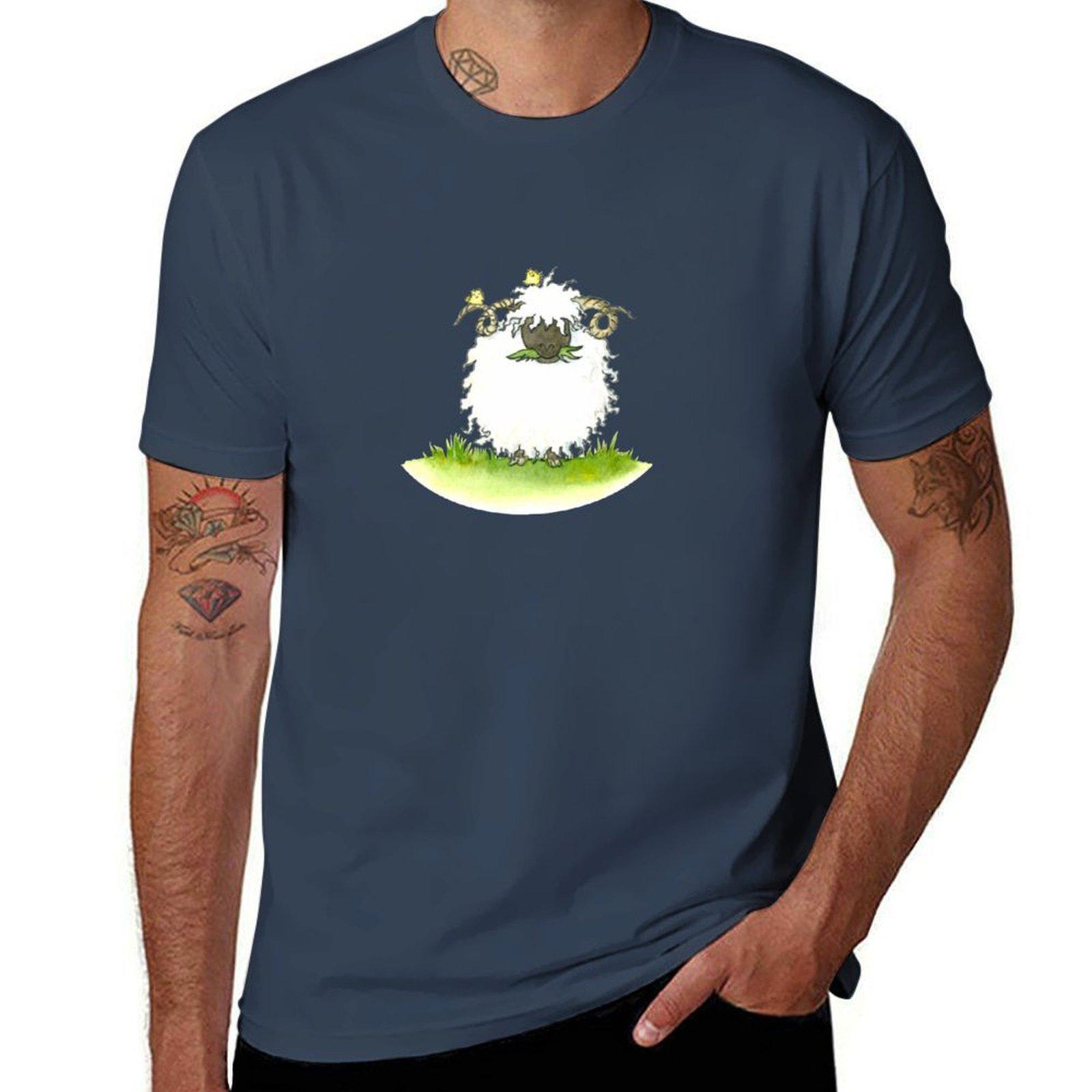 Sheep TShirt Basic Simple Design Short Sleeve Shirt S