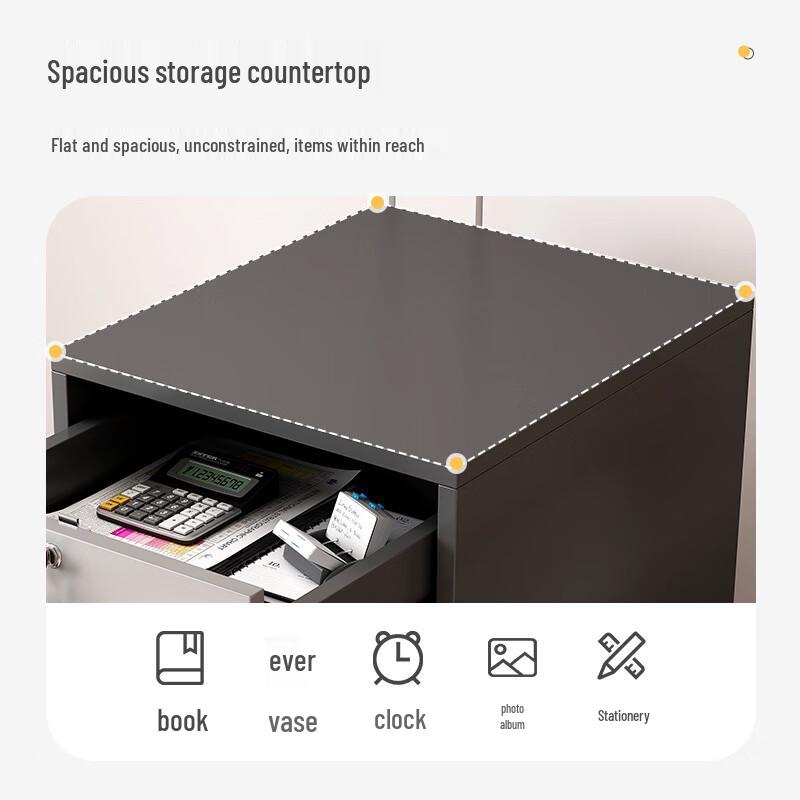 WEZHO Thickened Steel Mobile Filing Cabinet CN plug (adapter included)