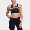 Adidas Drst Torch Bra Medium Intensity Reflective Sports Vest Women Sports Bra Black FI6583