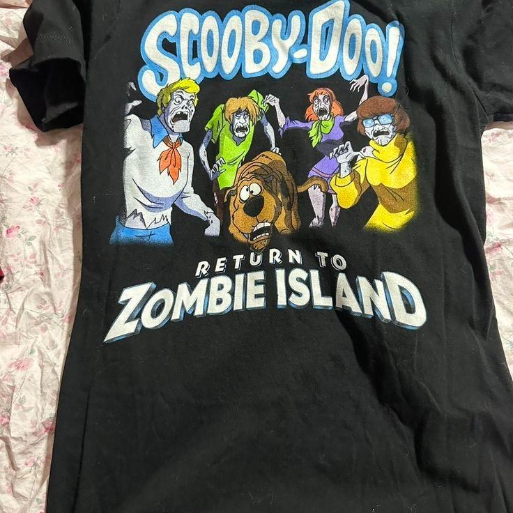 Черная хлопковая футболка Scooby Doo Остров зомби SG353 Унисекс футболка S