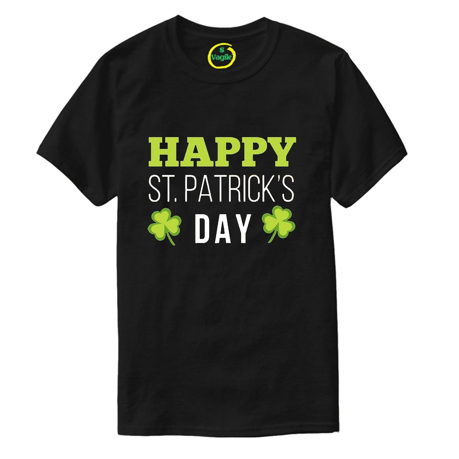 Happy St Patrick s Day T-Shirt - Irish Shamrock Ireland Paddys Funny Kid Adults 100