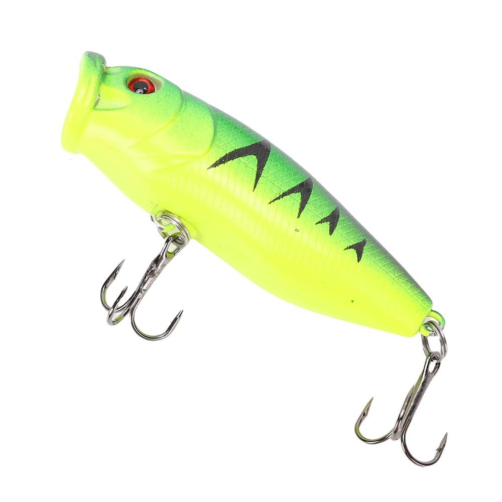 5PCS With Hook Fishing Popper Lures 6.5cm 9g Fishing Lures Fishing Bait Set For Bass Fishing