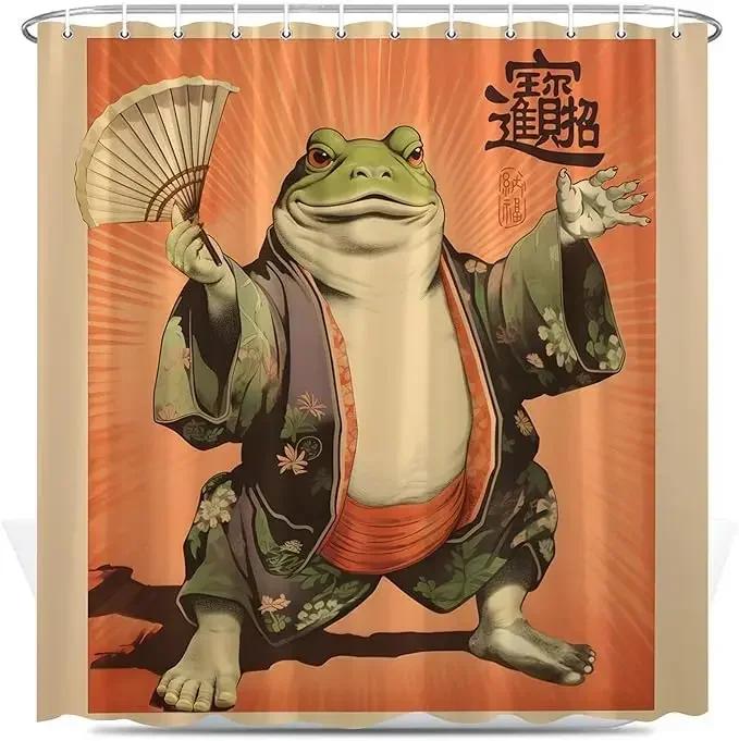 

Японский стиль Занавеска для душа Кои Сакура Украшения для ванной комнаты Винтажная ванная комната Ванна Занавеска для душа W90XH180cm