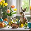 1PC Resurrected TOMB Wooden Cross Layered Tray Easter Egg Craft Decorative Ornament