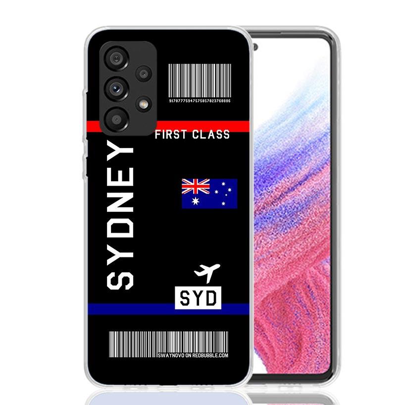 Airline Ticket Barcode Phone Case For Samsung Galaxy A17 A16 A14 A15 A13 A57 A56 A54 A55 A53 A37 A36 A34 A35 A33 A26 A24 A25 A23