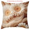 1 Pieces Sunflower Knit Pattern 2D Printed Decorative Pillow Polyester pillowcase, sofa decorative cushion cov Headboard Pillow