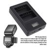 Camera Flash Charger Fit for VB26 VB26B VB30 Battery 5Wx2 Camera Flash Dual Battery Fast Charger with Smart Display