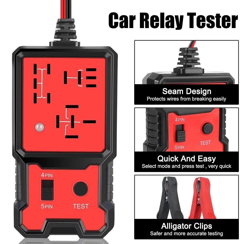 Universal 12V batteri bilrelétester Elektronisk bilrelétester Bilrelétester Diagnoseverktøy Bilbatterikontroll