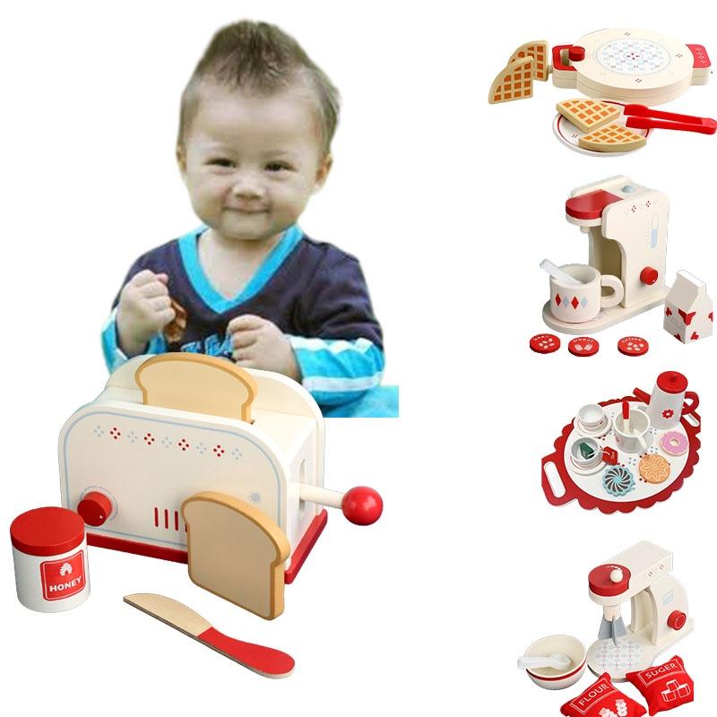 Wood Simulation Tea Set Pretend Play Kitchen Role Play Educational Toy For Kindergarten Children's Kitchen Role Play Set