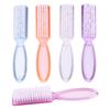 4Pcs Transparent Nail Brush Cleaning Brushes Plastic Handle Grip Multifunctional Brush Cleaner Scrubbing Pedicure For Manicure