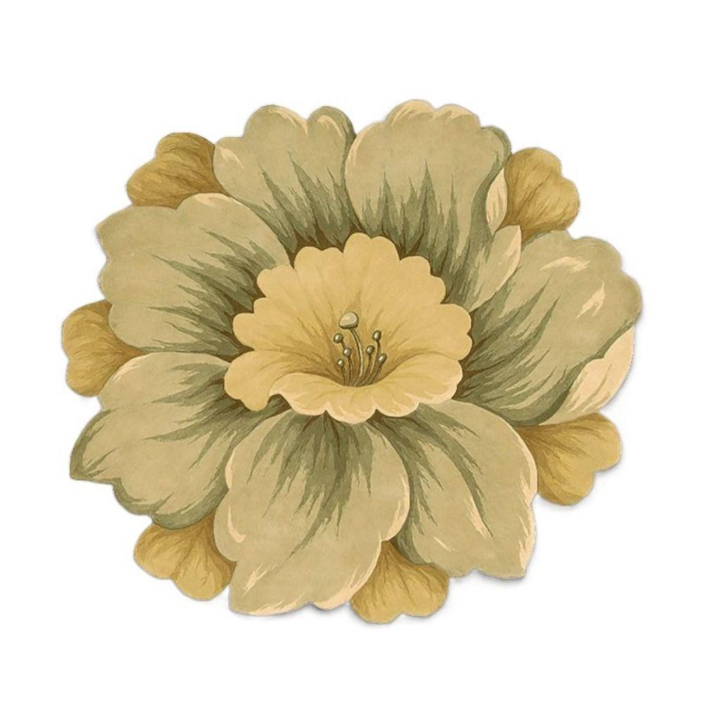 

Shaped Anti-Skid Household For Living Room Sofa Decor Carpets Floor Mat Entry Door Mat Area Rugs S-beige peony