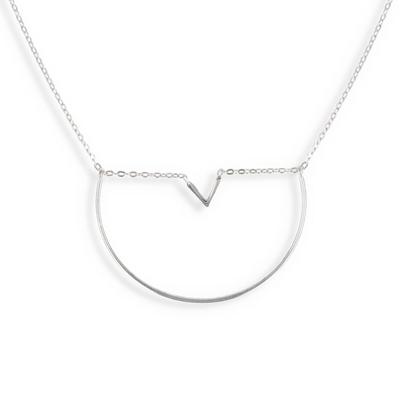 [R7200] - Silver Necklace 'Choreography' Silver - 4x3 Cm
