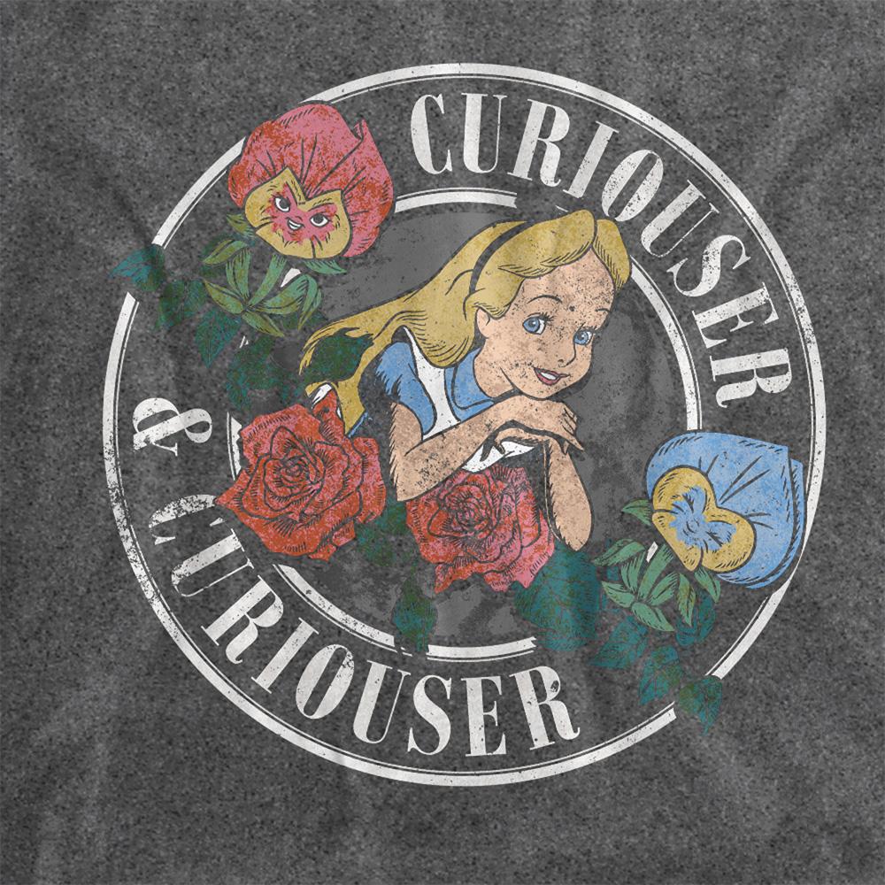 Alice In Wonderland Unisex Adult Curiouser Band Vintage Wash T-Shirt