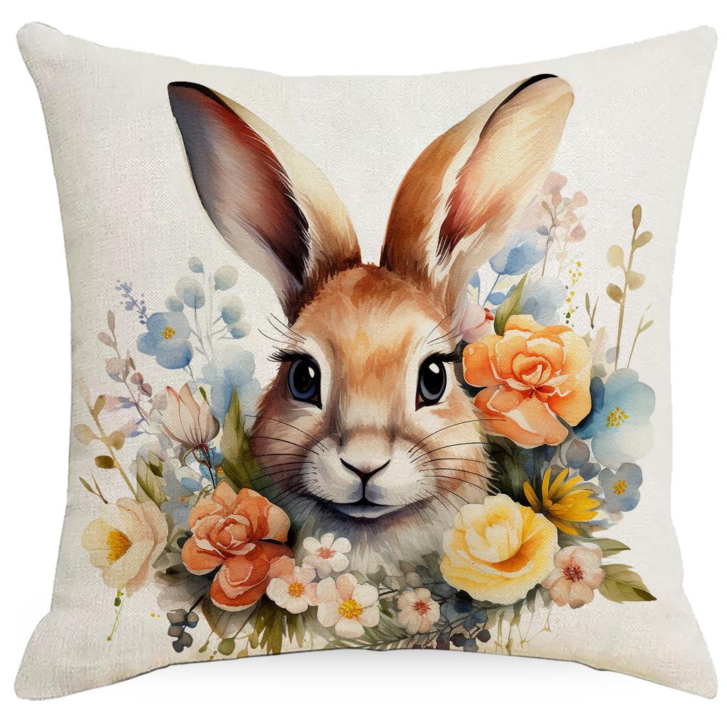 New Easter Bunny Easter Egg Sofa Decorative Pillow Cushion Cover