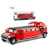 1/32 Měřítko H6 Prodloužit Limuzína tlakově litý model auta, zatahovací autíčko se zvukem a světlem pro děti Batole Chlapci Dívčí kolekce