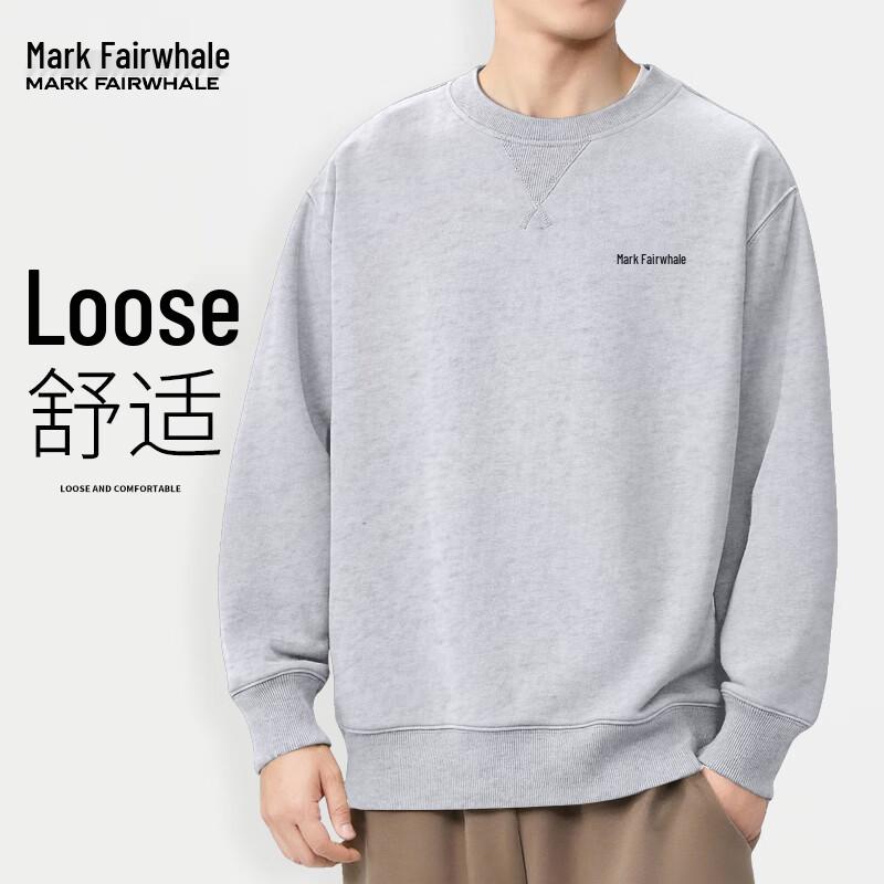 Mark Fairwhale Men's Printed Loose Fit Round Neck Sweatshirt