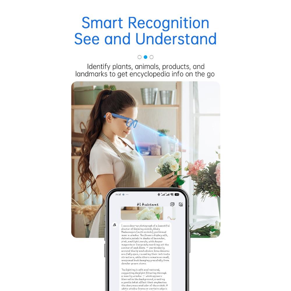 S2 Max smart glasses, AI translation, 500W pixel, camera and video recording, Bluetooth calling, music conversation translation