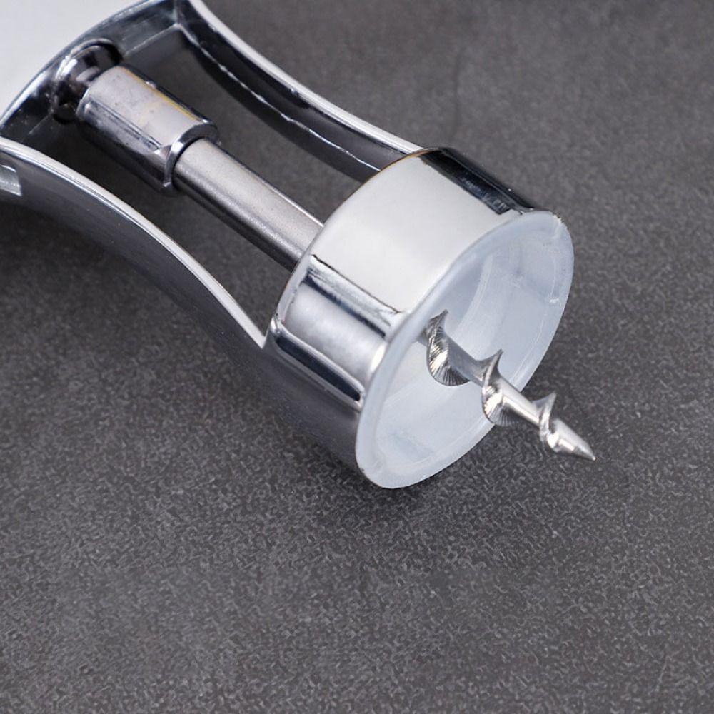 Kitchen Gadget 2 in 1 Wine Corkscrew Stainless Steel Manual Bottles Opener Spring Loaded Wine Bottles Cork Remover Family Dinner