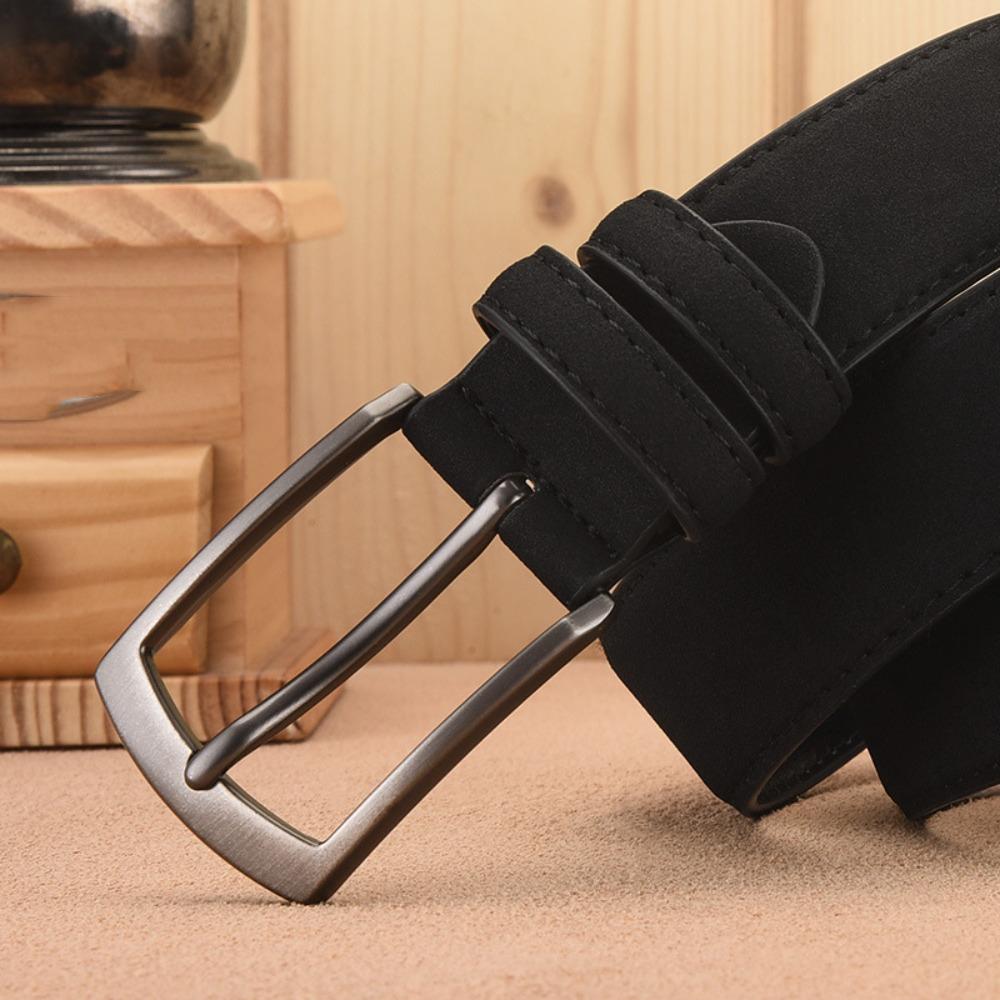 Retro Leather Belt Men Adjustable Pants Accessories Fashion Metal Buckle Belt  Male