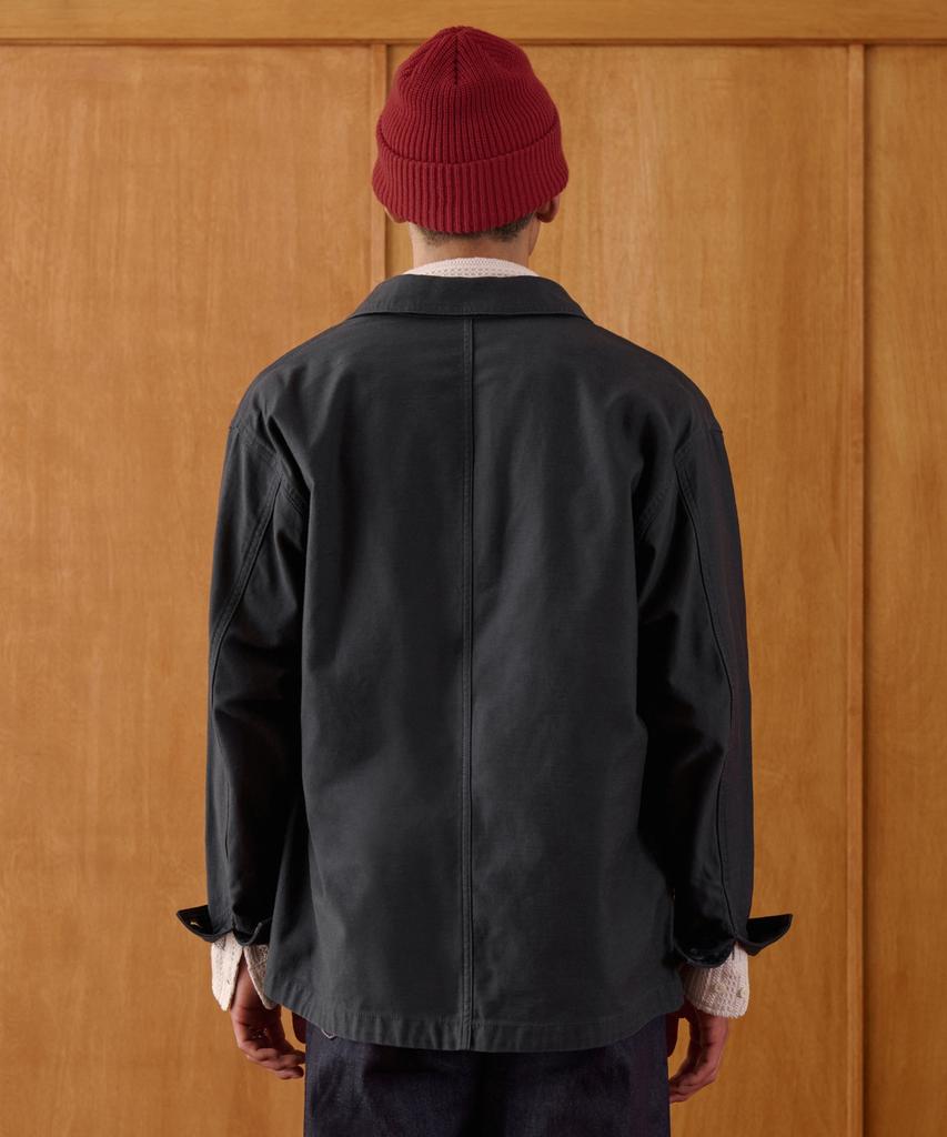 Musinsa Standard Back Satin Chore Jacket [Dark Grey]