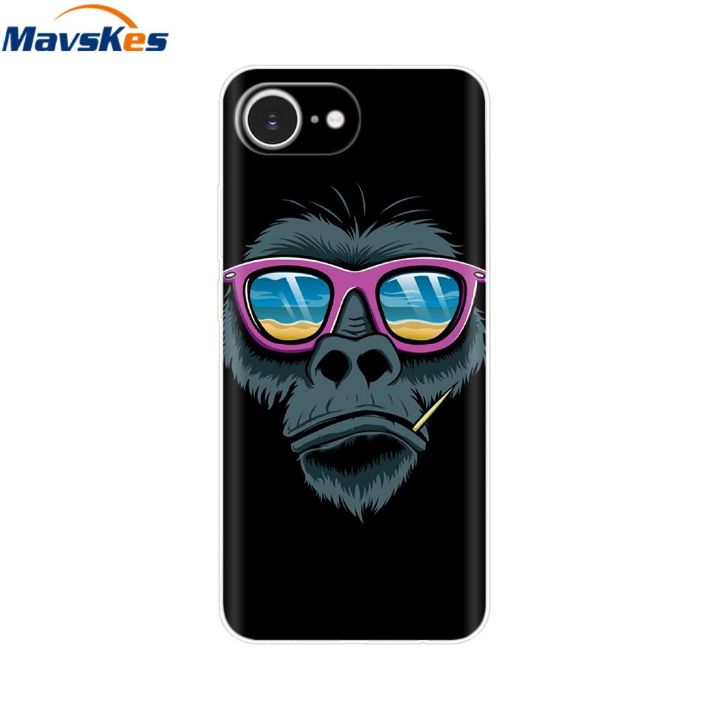 For iPhone 16e Case For Apple iPhone 16e Case Luxury Clear Painted Cover Case For iPhone 16e 16 E Coque Protective Cover Fundas