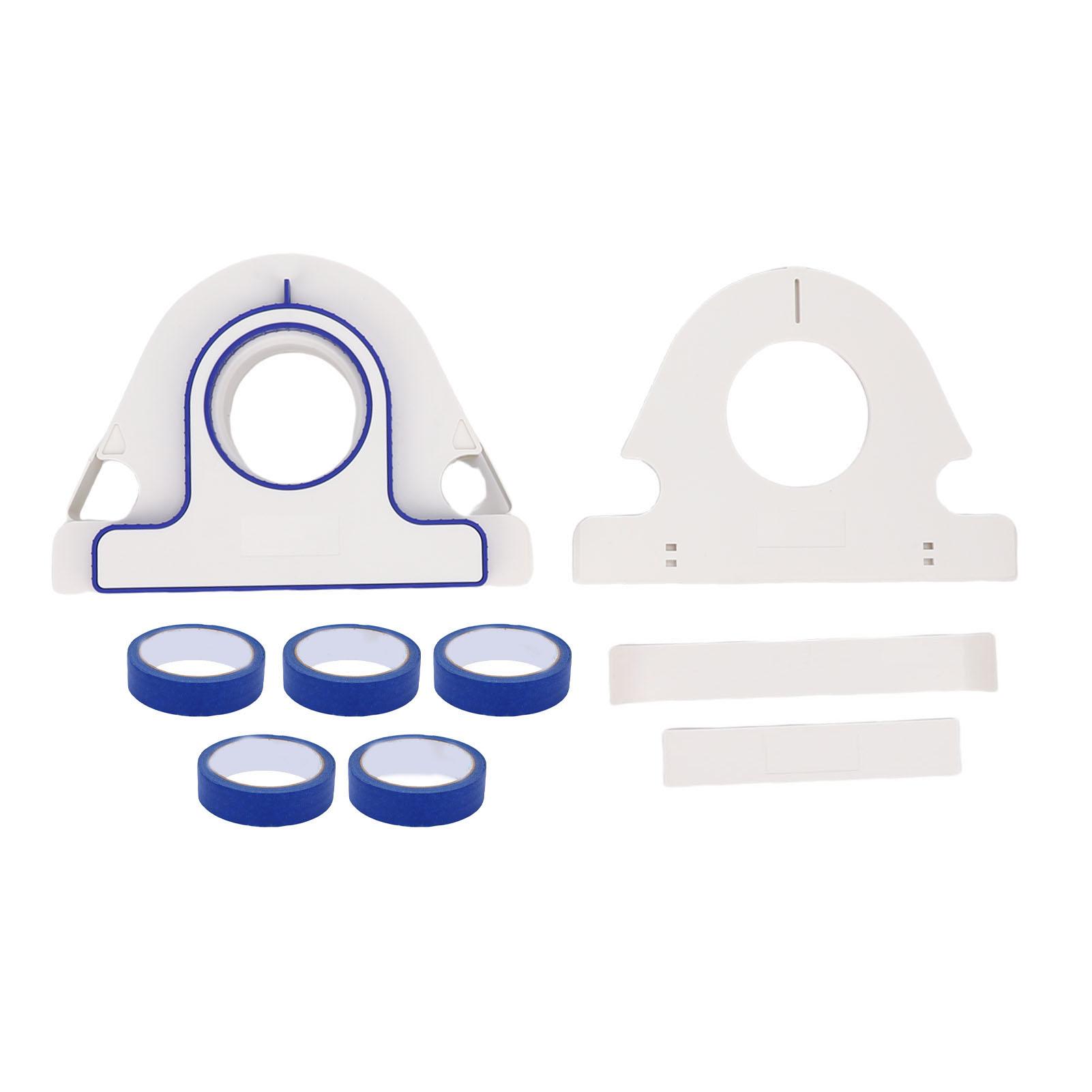 

Masking Paint Tape Applicator Set Dispenser Tool with 5 Roll 25mm Width Blue Painter Tape Portable Cutter for Trim Door Window