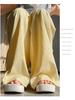 Cross-Border Vertical Stripe High-Waisted Wide-Leg Pants - Summer Straight Loose Casual Floor-Length Design.