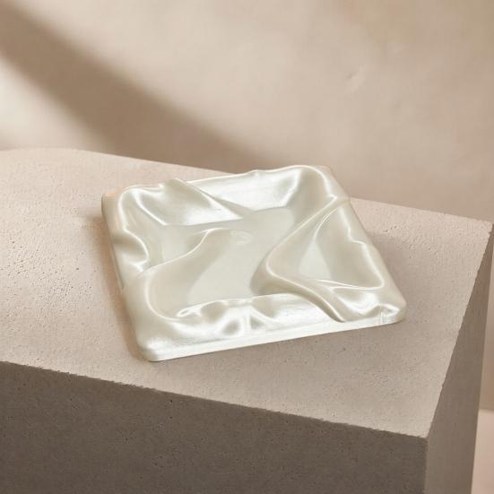 Minimalist Jewelry Tray 3D Printed Organizer Stand, Modern Necklace & Bracelet Storage for Unique Gift Vanity Dresser, Artistic Holder Chains