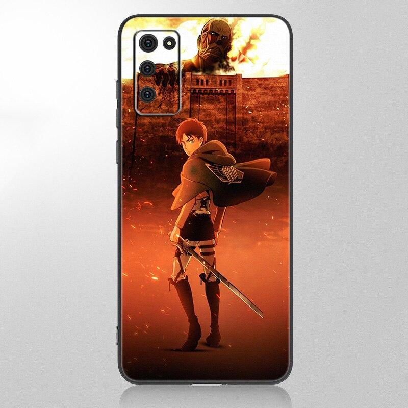 

Чехол с изображением аниме «Атака Титанов» для Samsung Galaxy A12 A02S A22 A32 A52 A72 A71 A51 A41 A31 A21 A11 A50 A70 A10S A20S, черный чехол Samsung A72