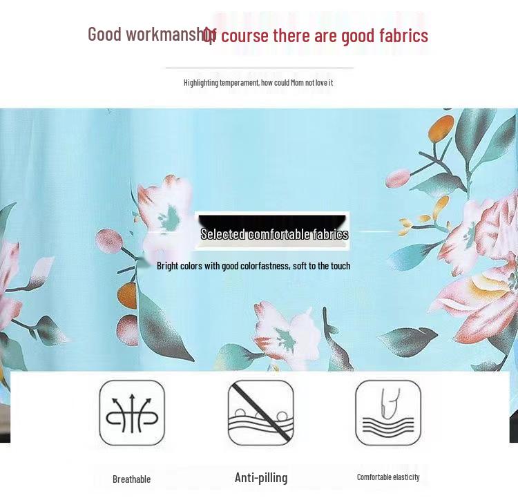 Plus Size Sleeveless Cotton Rayon Dress for Middle-Aged Women