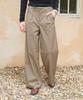 CHERI AUBE Poise Wool Wide Slacks - Beige