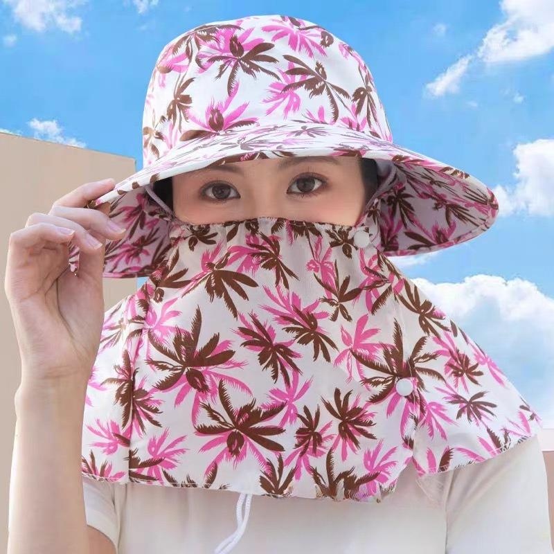 Cappello da Sole Estivo per la Raccolta del Tè Cappello Parasole Maschera Facciale da Donna Protezione UV Cappello da Sole da Uomo per Ciclismo Lavoro Modelli da Donna