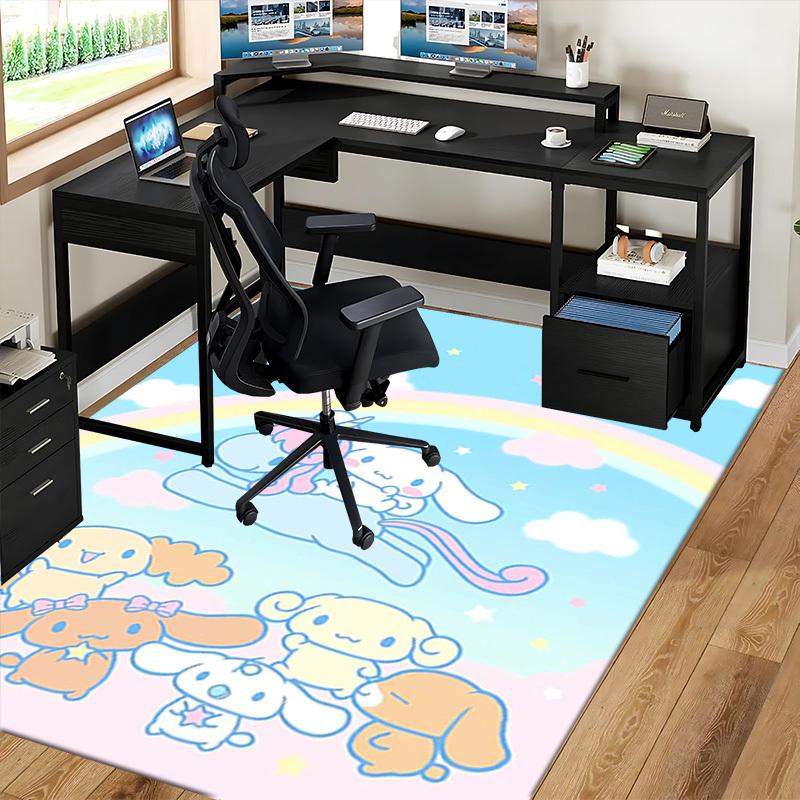 Anime Cartoon Design Chair Mat - Non-Slip Carpet for Office, Home Decor, Living Room, Bedroom, Game Room & Dormitory (Festival Gift).E025