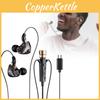 High Fidelity Ktv Kt-02 Wired In-ear Headphones With Microphone For Singing And Streaming