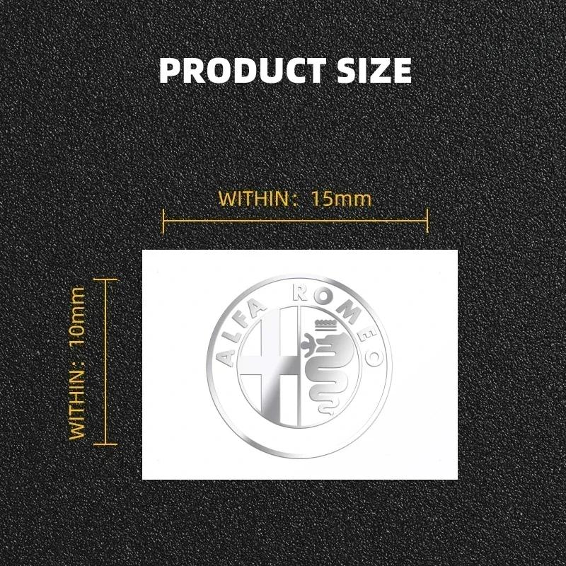 MSNS8 2/5/10pcs Car Logo 3D Metal Stickers Decorative Accessories For Alfa Romeo 159 Giulietta 156 147 Giulia Mito GT Stelvio Spider