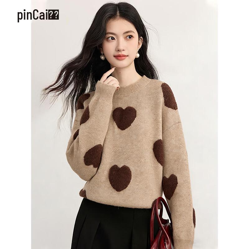 Women's Heart Pattern Soft Knit Sweater