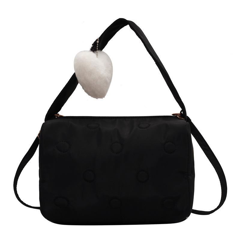 

2021 Новая повседневная легкая сумка Boston Pillow, универсальная модная сумка-мессенджер чёрный