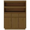 818218 vidaXL Highboard Honey Brown 89x40x116.5 Cm Solid Pine Wood